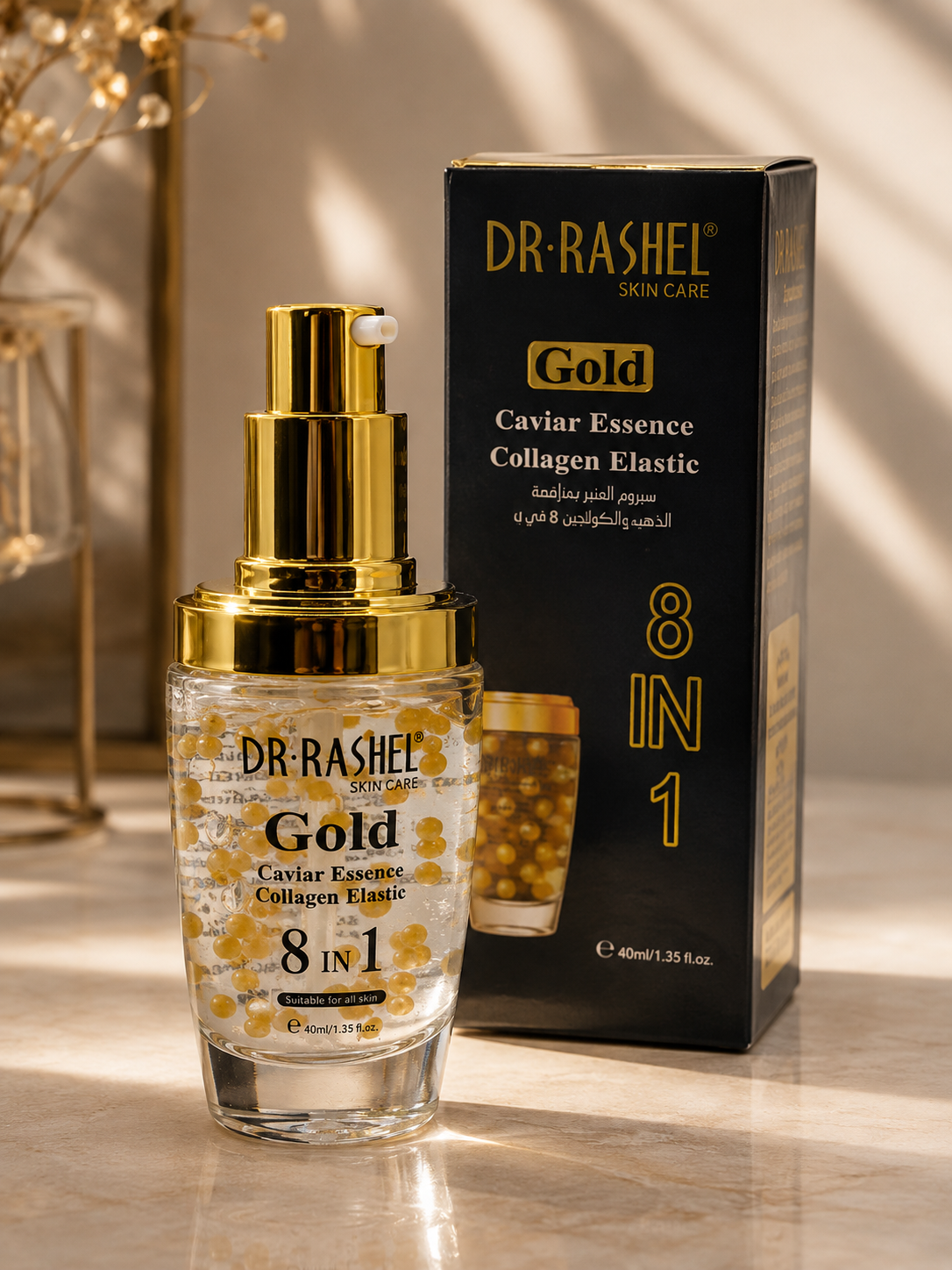 DR.RASHEL Gold Caviar Essence Collagen Elastic 8 en 1 – Sérum Visage