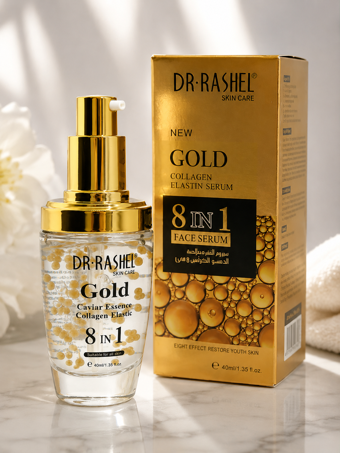 DR.RASHEL Gold Caviar Essence Collagen Elastic 8 en 1 – Sérum Visage
