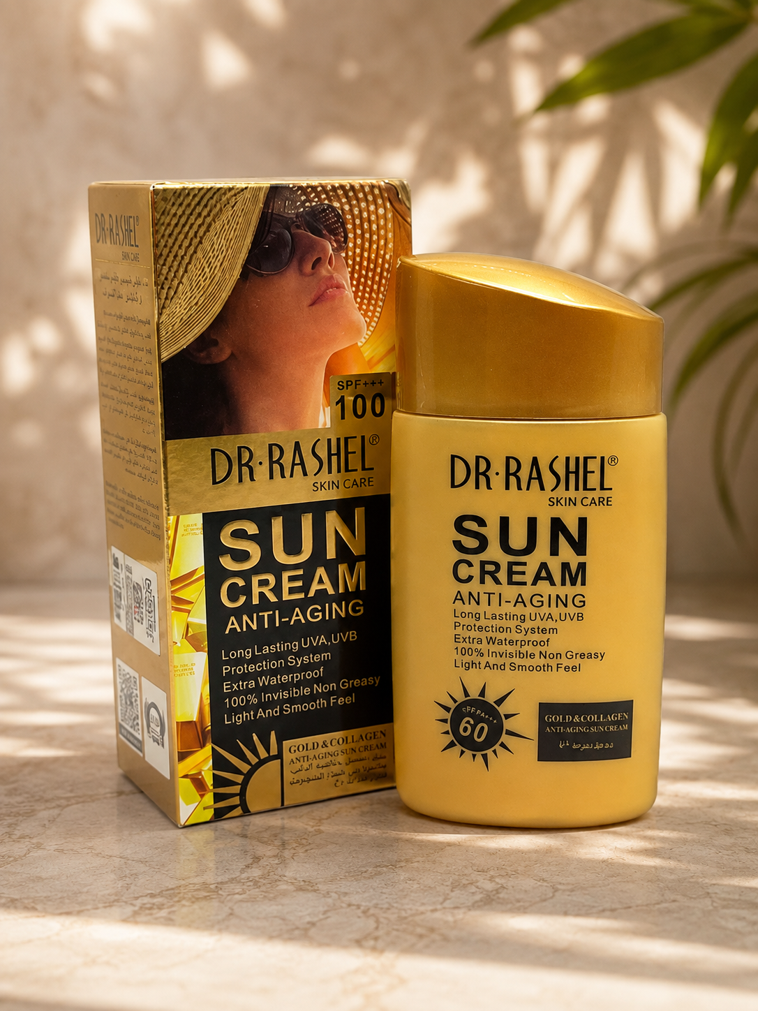 Crème Solaire DR.RASHEL Gold & Collagen SPF 60 Anti-Âge
